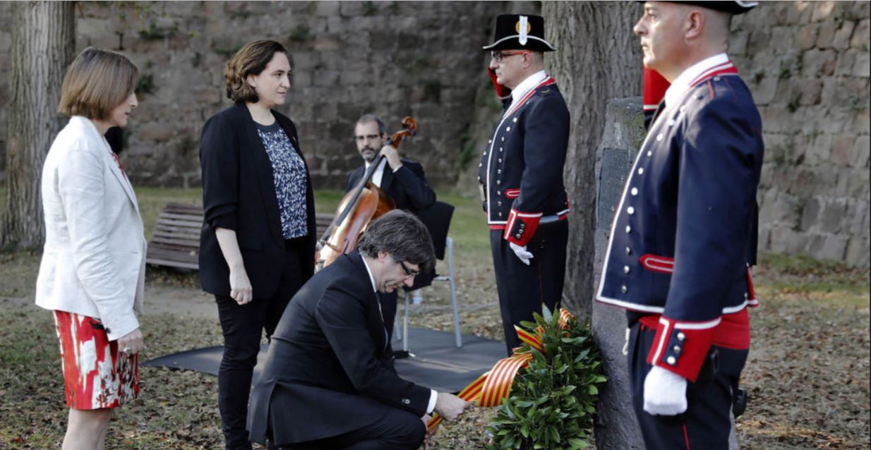 Carles Puigdemont at Lluis Companys i Jover tomb