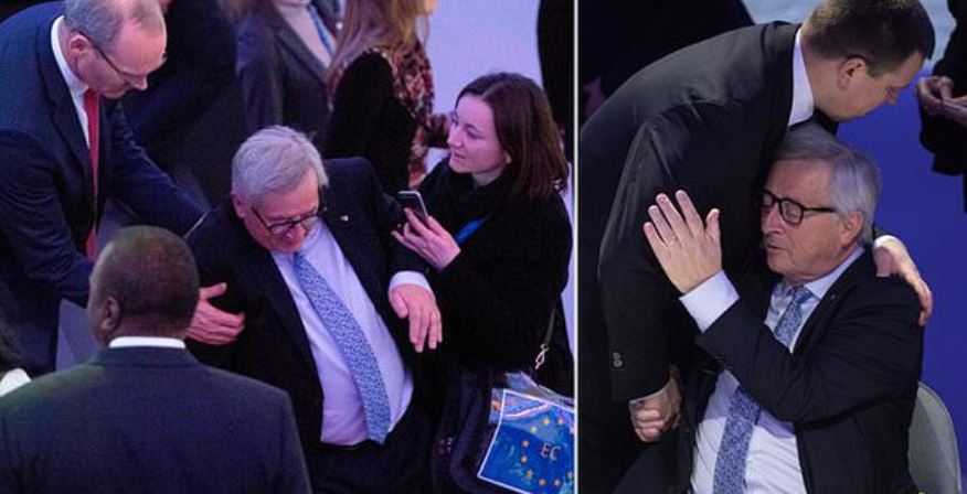 #AfricaEurope2018: Juncker collapsed