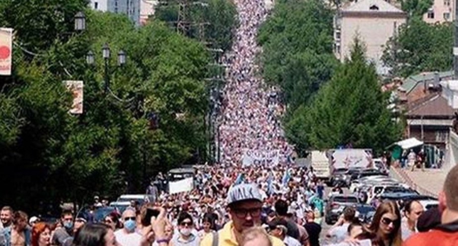 Khabarovsk: Russians protest against&nbsp;Putin